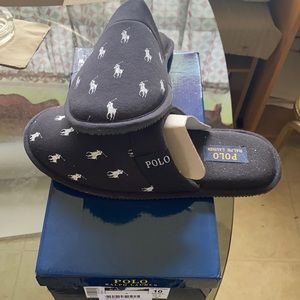 Ralph Lauren Kollin Slippers , Size 9 , Black